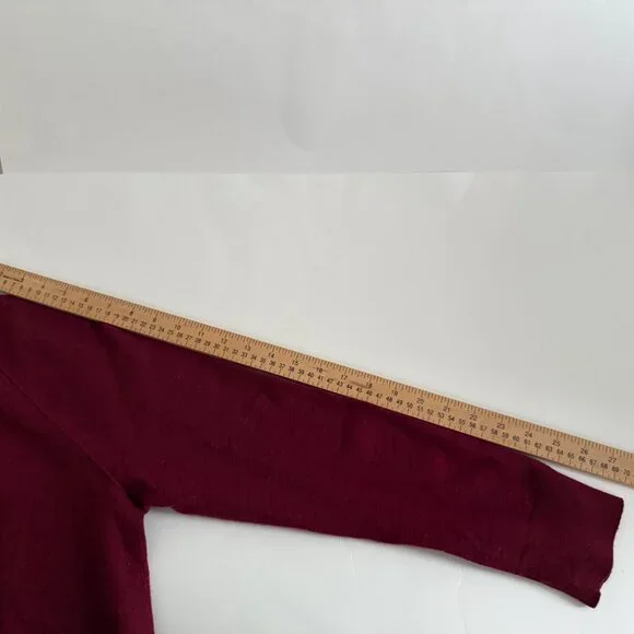 Banana Republic Men's Baruffa Italian Merino Wool Red Crew Sweater Sze XL Shrunk - Picture 8 of 10